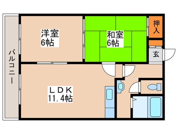 グリ－ンヒルシャト－の物件間取画像